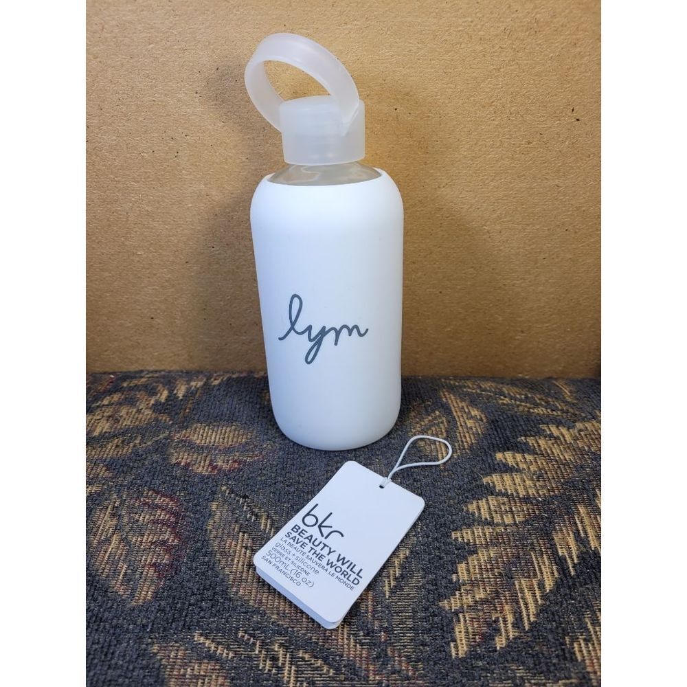 BKR Love Your Melon Winter 16oz. Glass Water Bottle #2-NWT